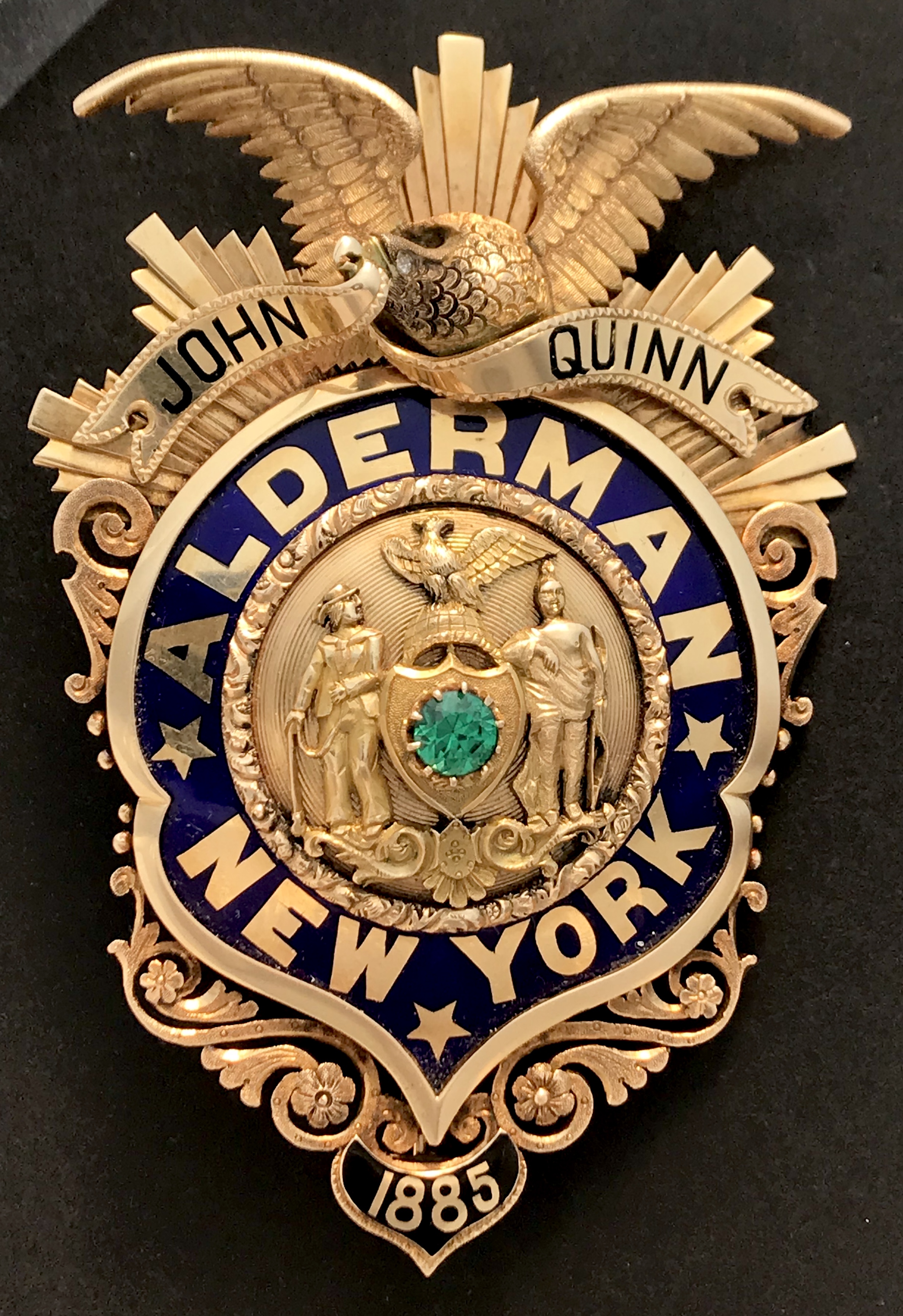 3-1885 John Quinn Alderman badge